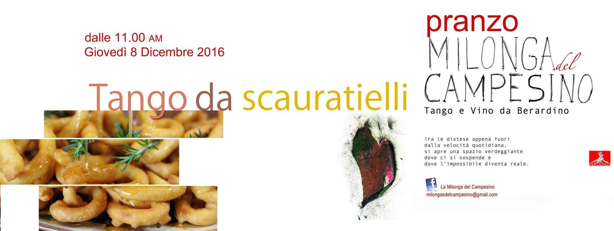 PranzoMilonga del Campesino Giovedì 8 Dicembre Gli Scauratielli
