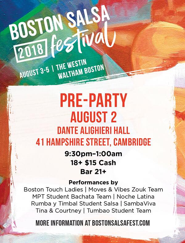 Boston Salsa Festival, Official Pre-Party!