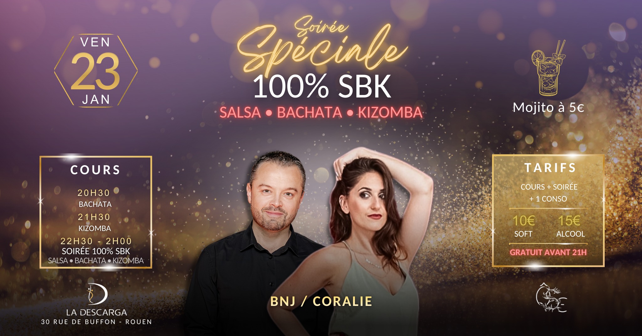 Soirée Spéciale 100% SBK - Salsa - Bachata - kizomba