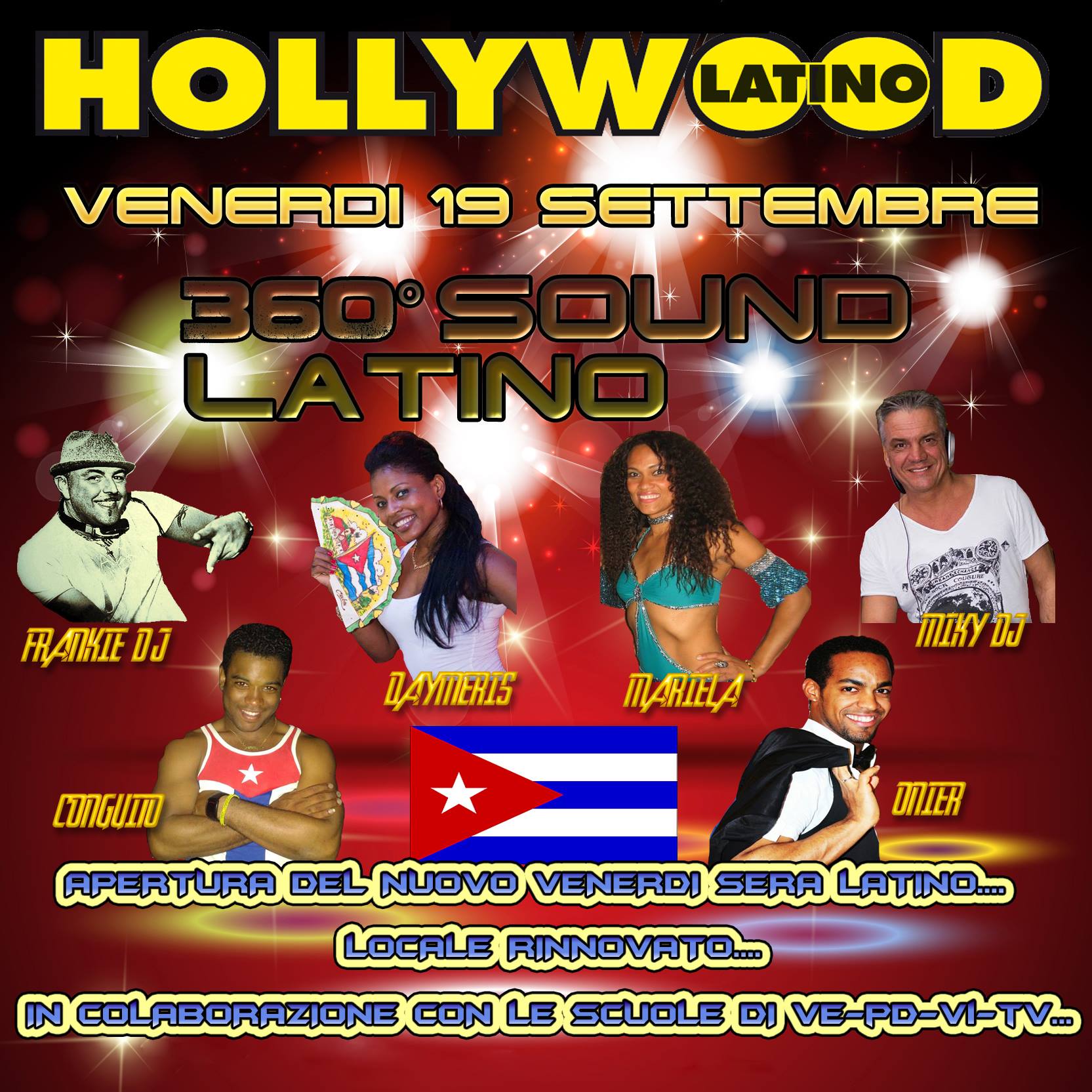 19 SETTEMBRE HOLLYWOOD SALZANO (VE) IL NUOVO VENERDI LATINO APERTURA