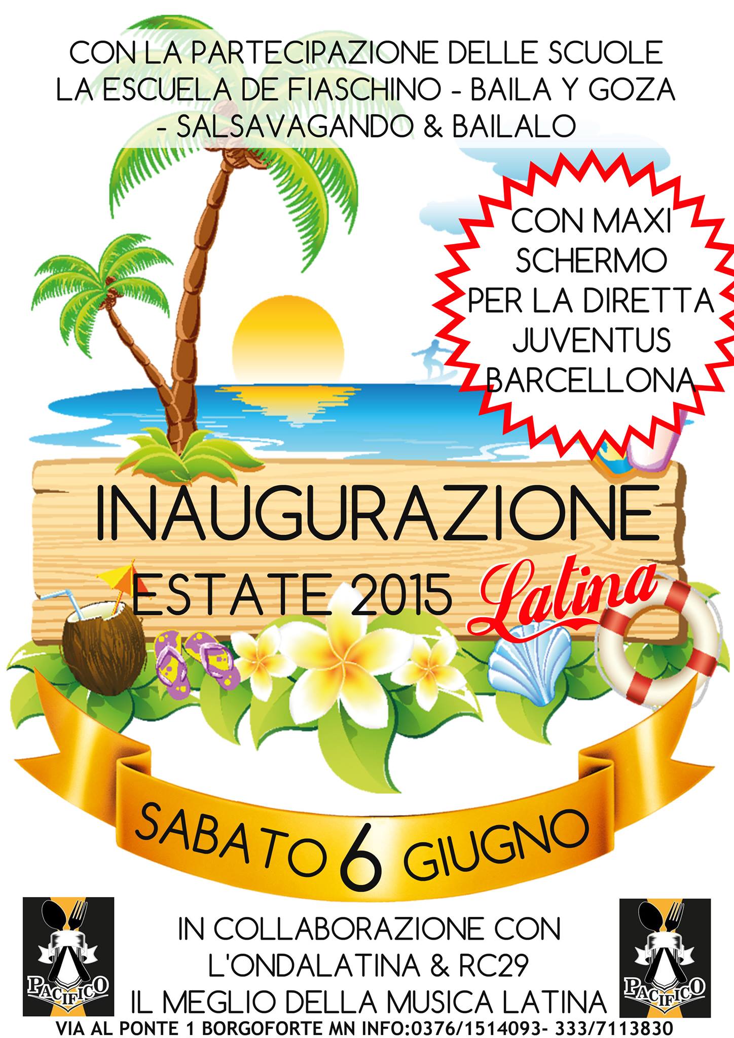 SABATO 6 GIUGNO INAUGURAZIONE SUMMER 2015 LATINA