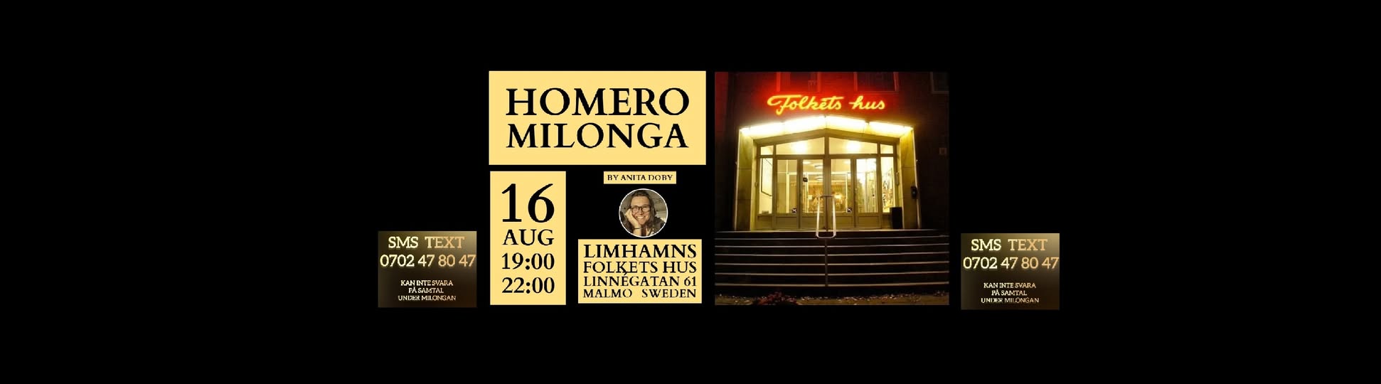 HOMERO MILONGA - 16 AUG 2025 - 19.00-22.00 - DJ ANITA DOBY