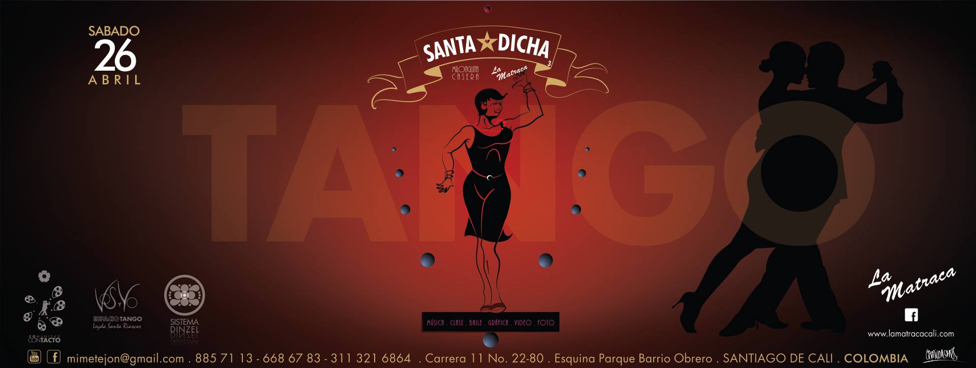 SANTA DICHA*MILONGUITA CASERA . en LA MATRACA