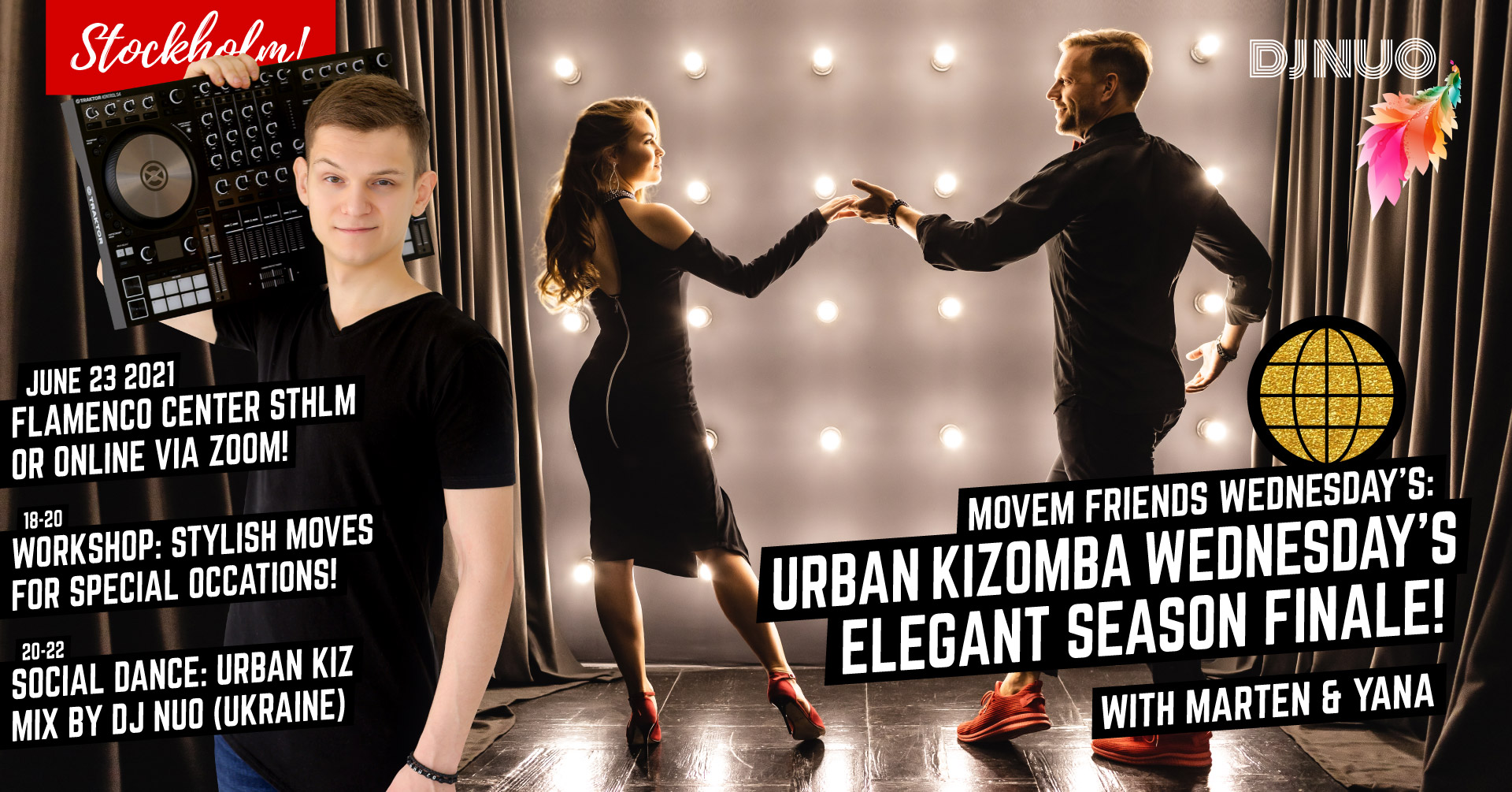 Movem Friends 23 june 2021 - Urban Kizomba Grand Finale with Mårten & Yana!