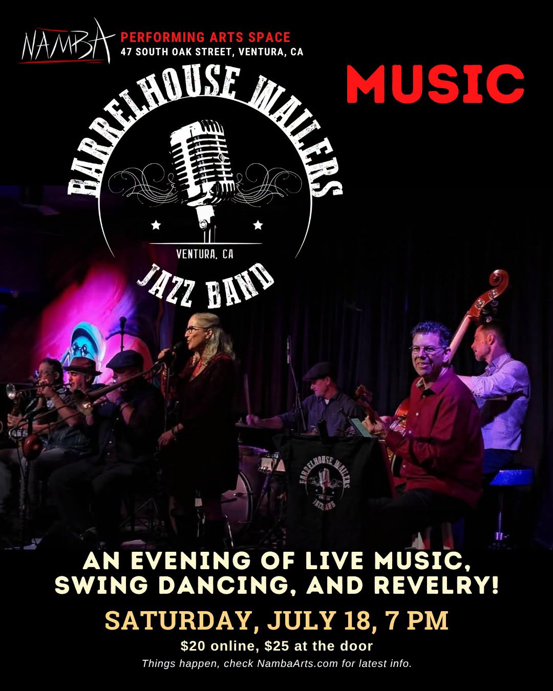 It's Happening Tonight-Join Us! Barrelhouse Wailers at NAMBA for the first time!