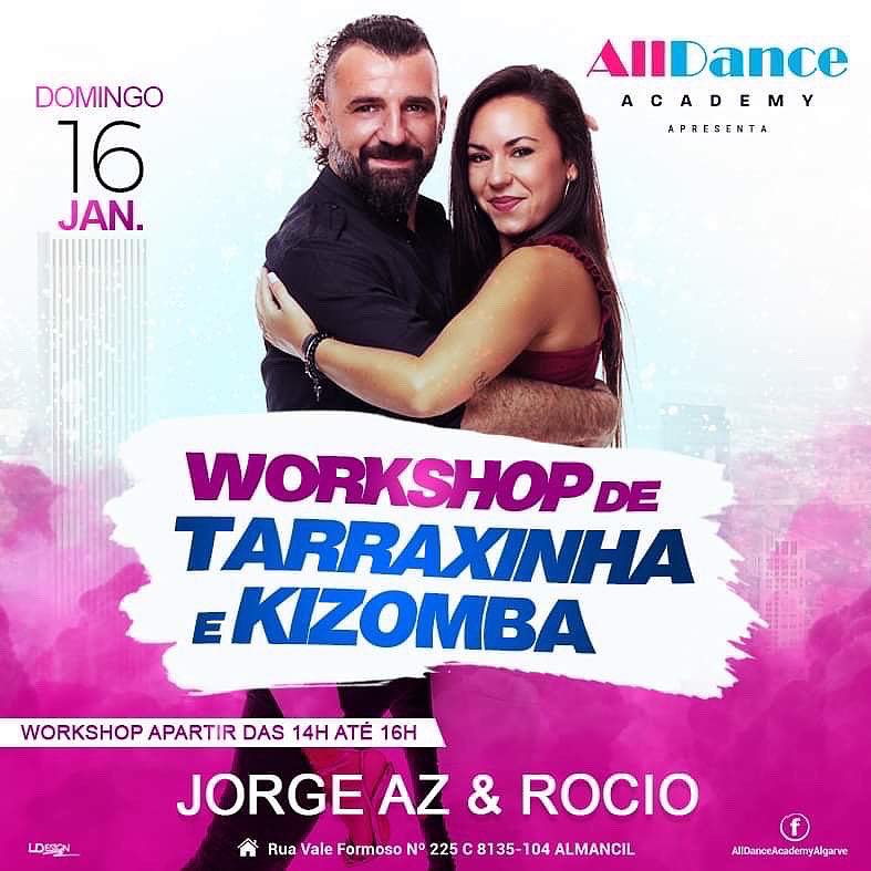 Workshop tarraxinha e Kizomba com Jorge Az e Rocio