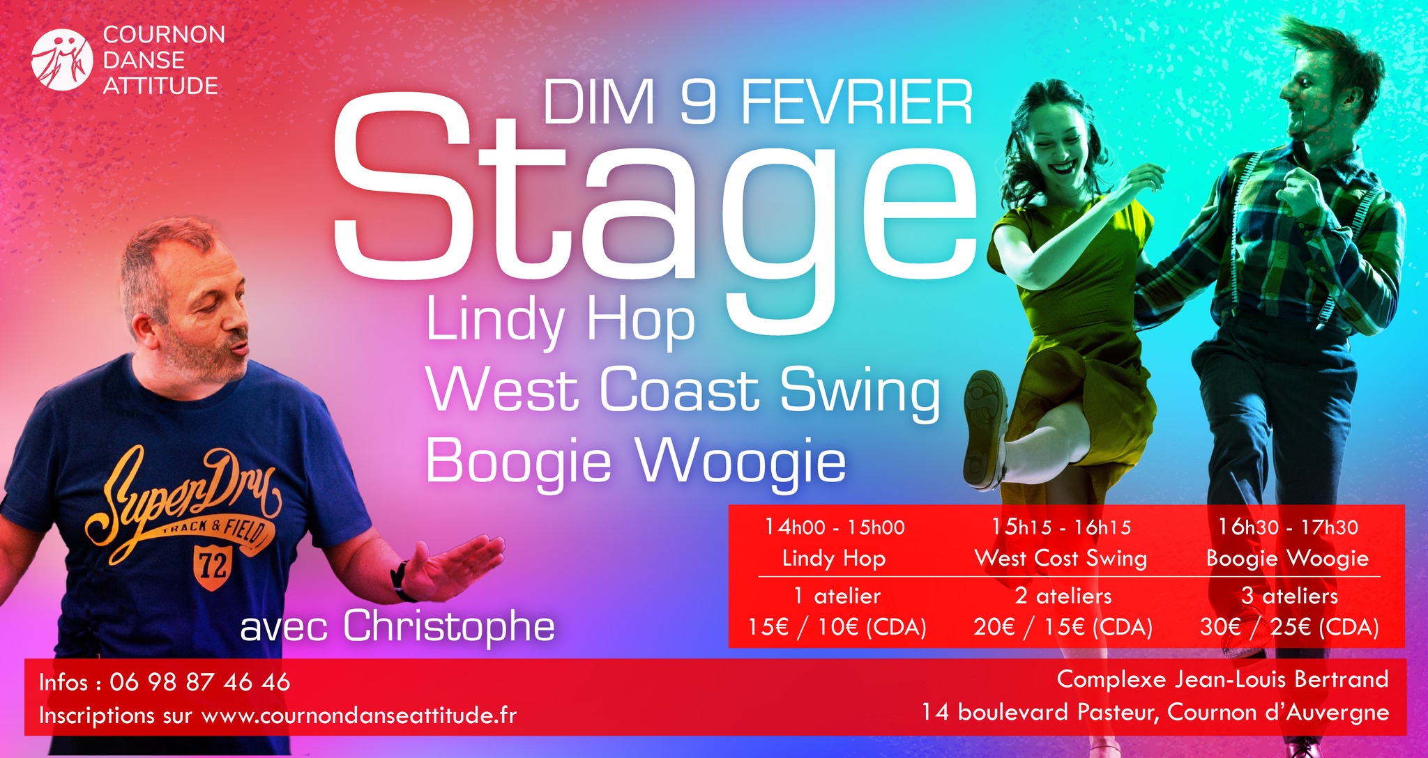 Stage de Lindy Hop, West Coast Swing et Boogie Woogie
