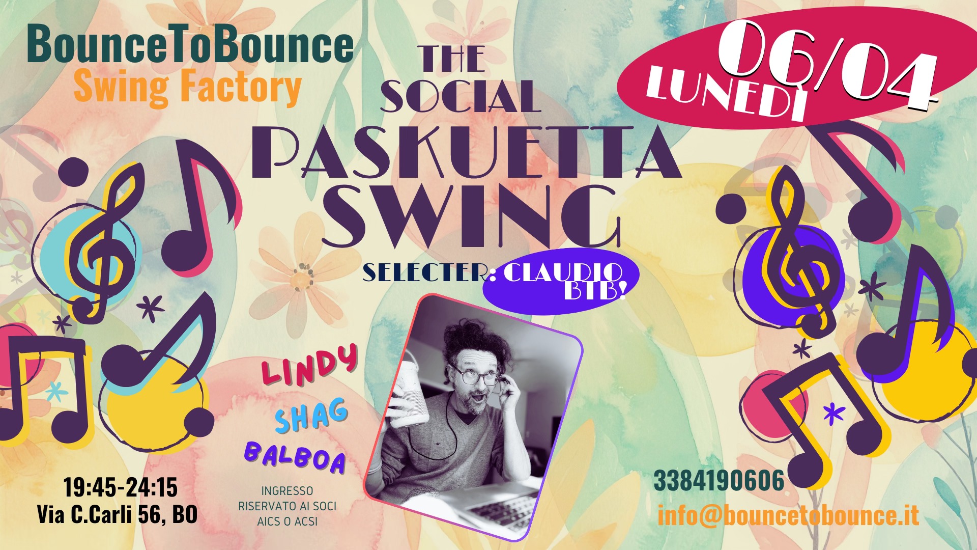 SWING DiSPARi ! - Selecter: Claudio BtB! - Pasquetta Social! -h19:45-00:15
