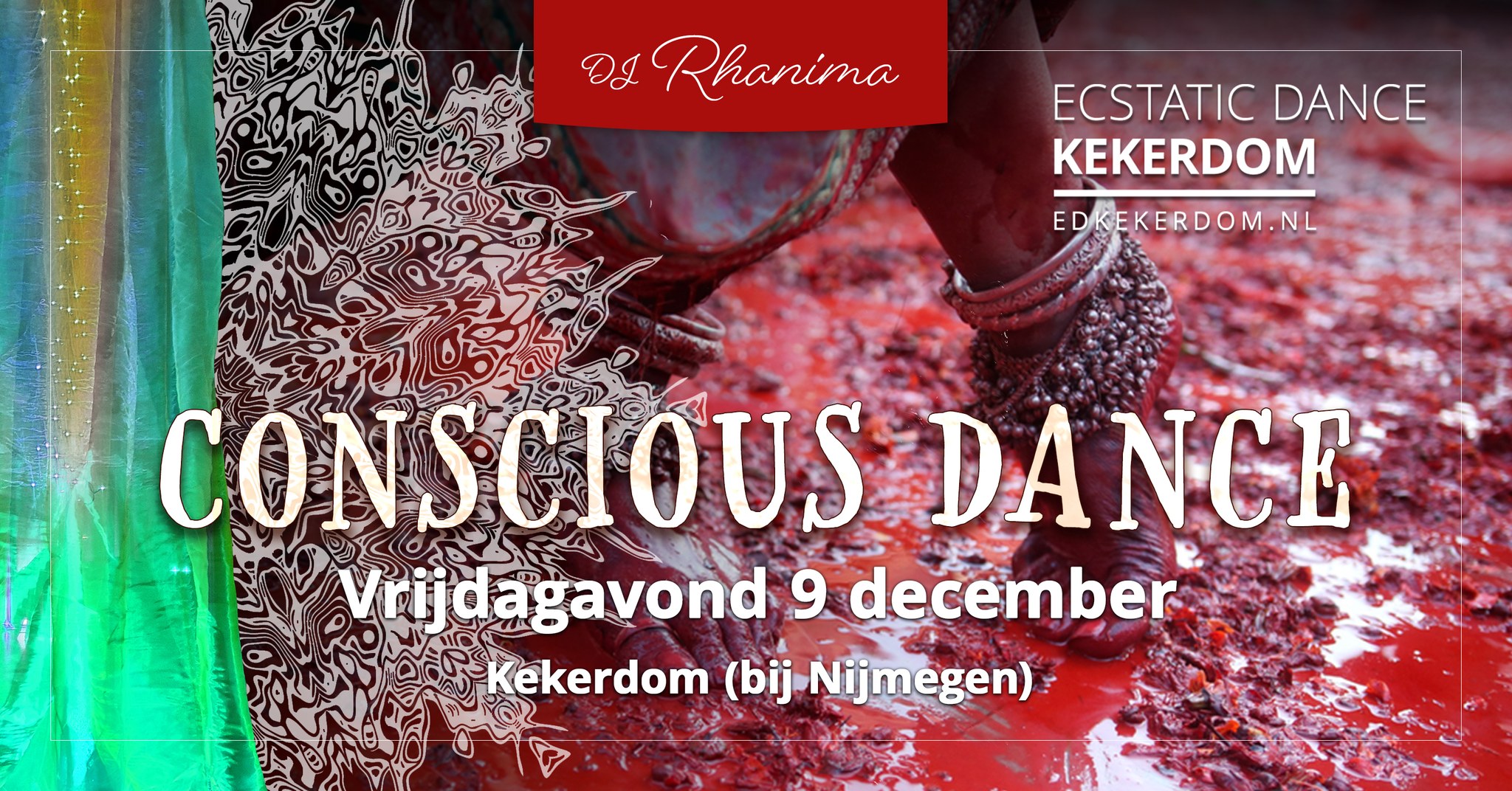 Ecstatic Dance Kekerdom (bij Nijmegen) Vrijdag 9 december DJ Rhaníma