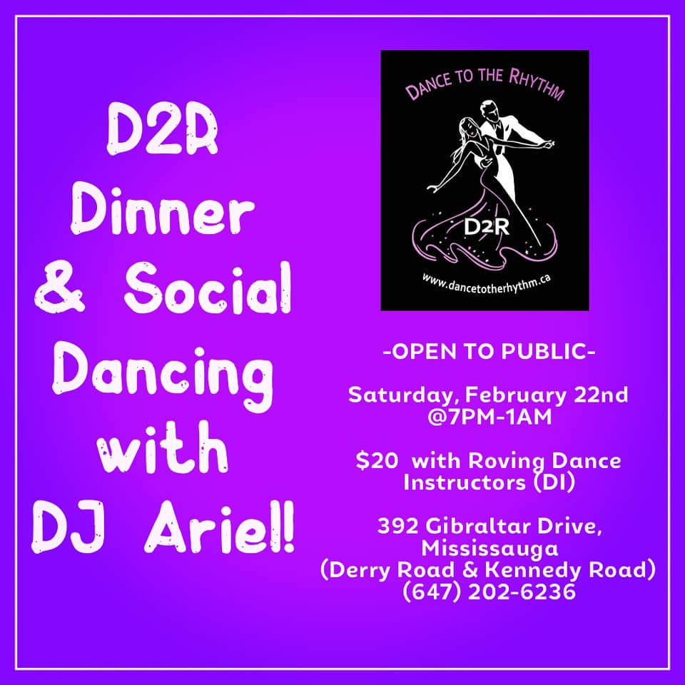 Dinner & Social Dancing with DJ Ariel