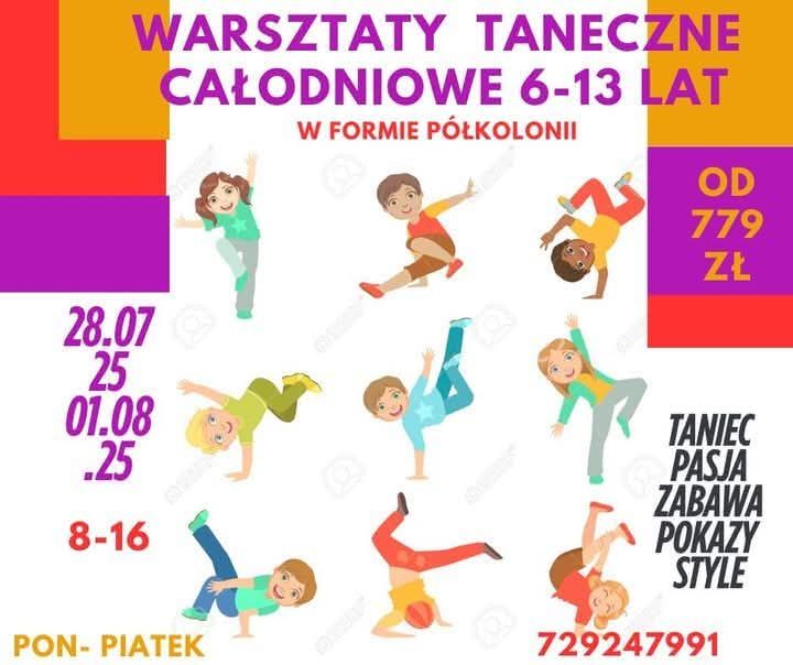 Warsztaty Całodniowe w Formie Półkolonii 28.07.25-01.08.25
