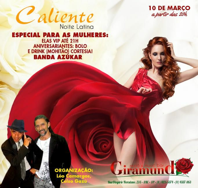 É Hojeee!Sexta!Noite Latina Especial mês das Mulheres.ELAS VIP até as 21:00