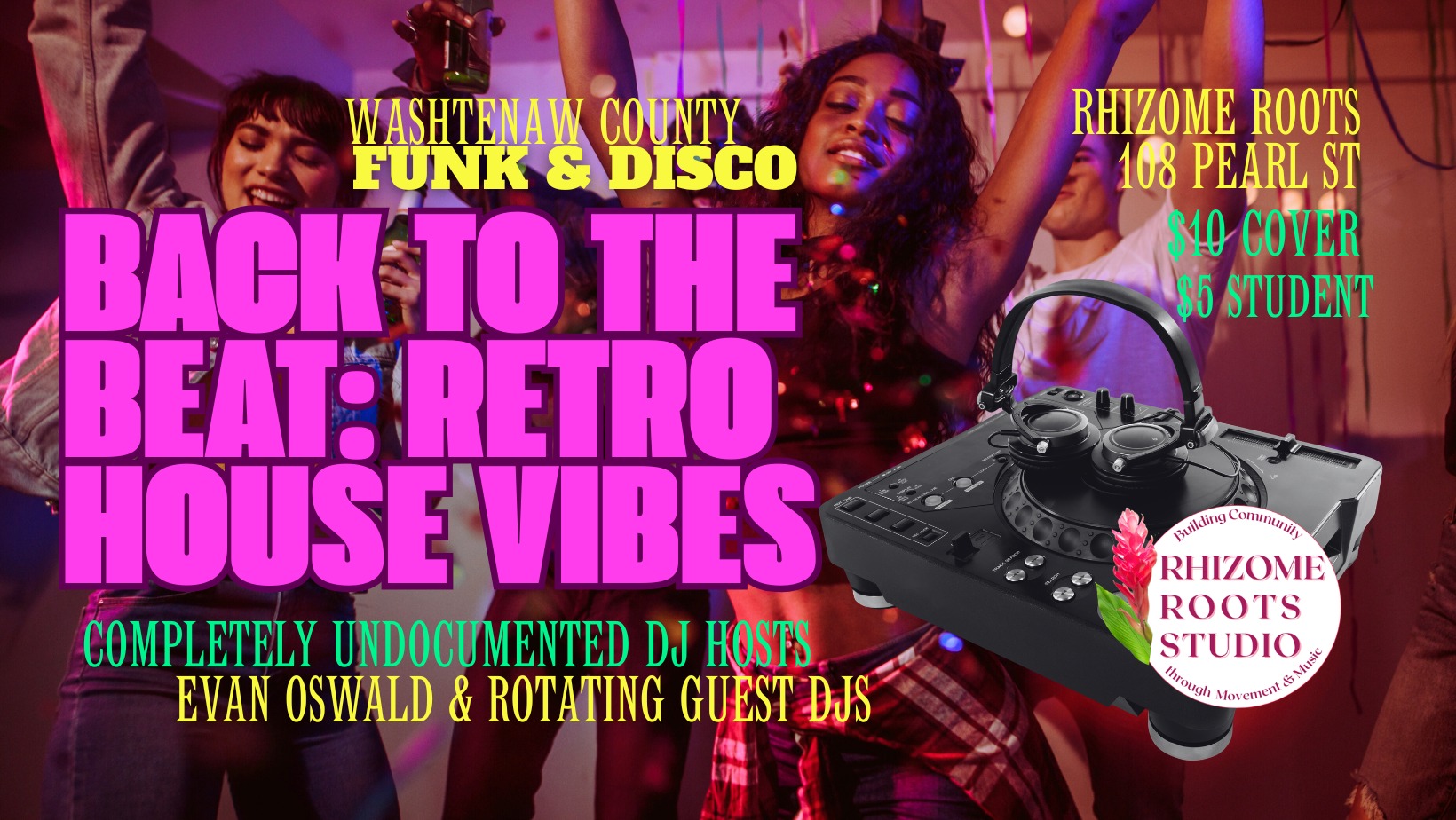 Retro House Vibes: Washtenaw Funk & Disco LIVE DJ