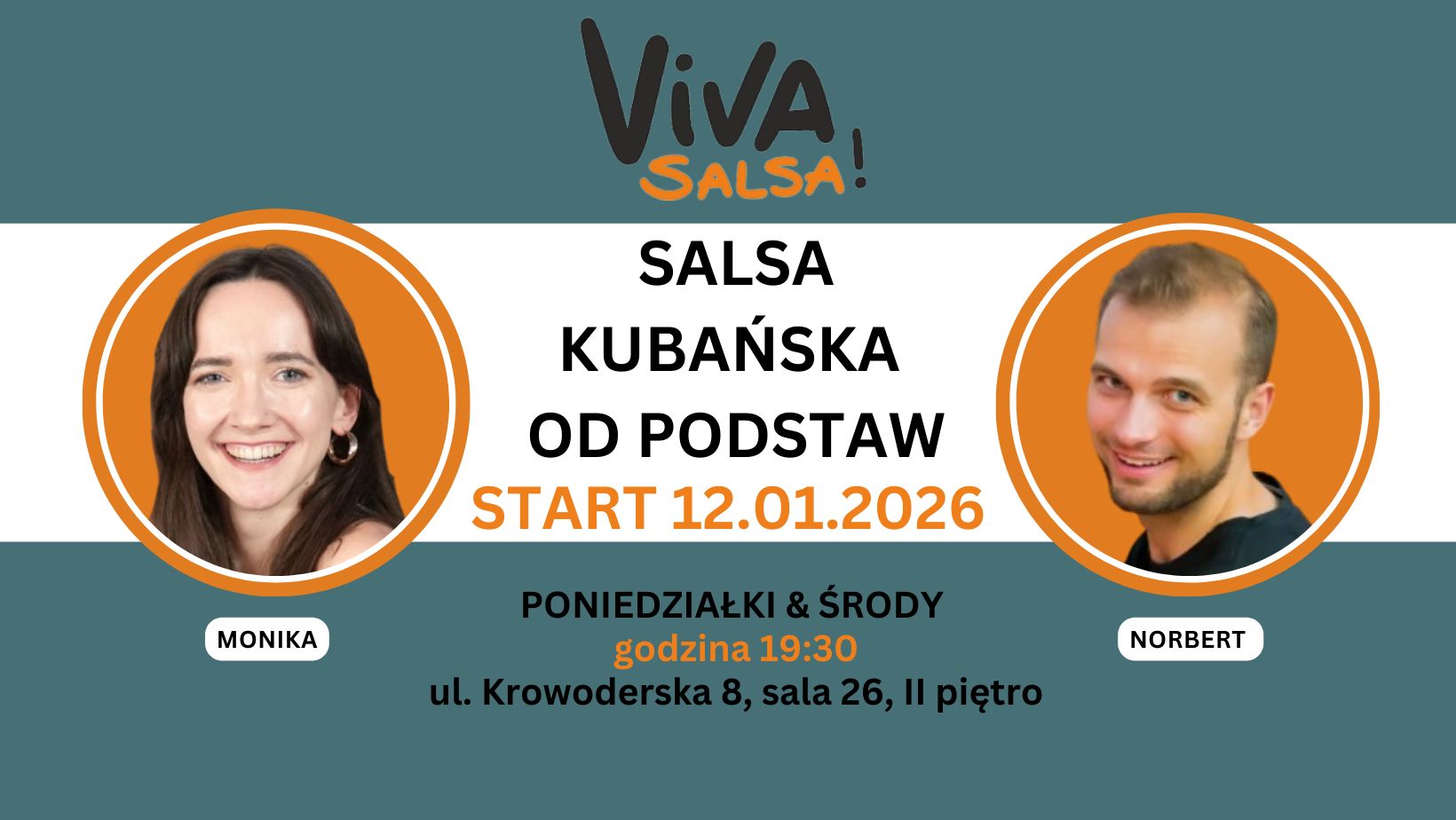NOWY kurs salsy kubańskiej od podstaw - start 12.01 godz. 19:30, poniedziałki i środy
