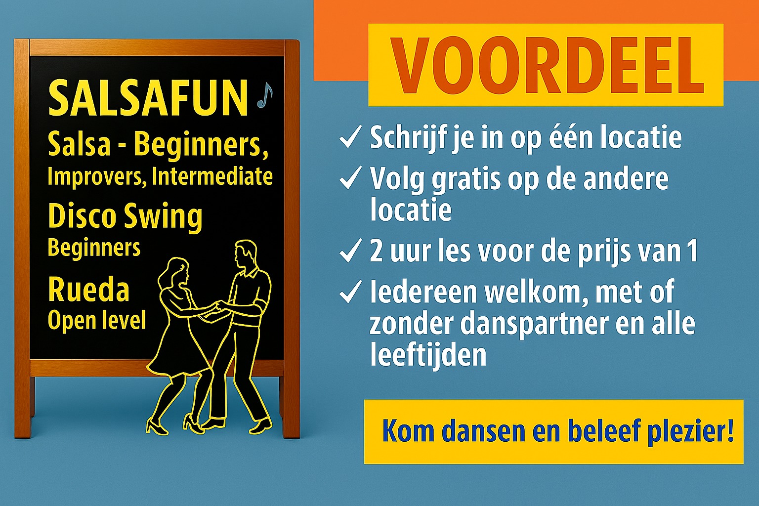 Danslessen Salsa - Rueda - Bachata - Disco Swing in Geel