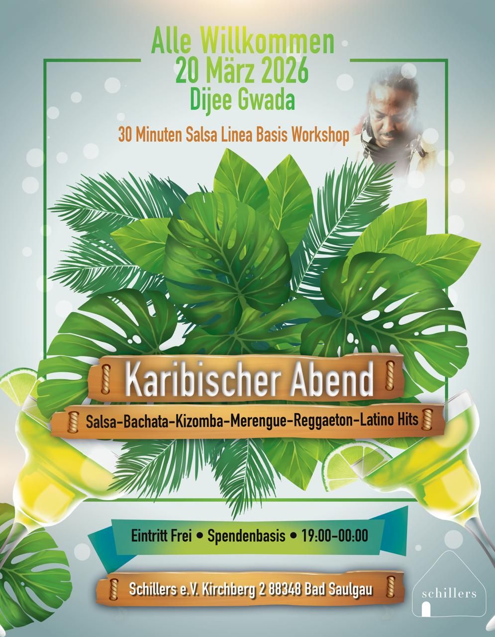 Karibischer Abend in Schillers mit Dijee Gwada