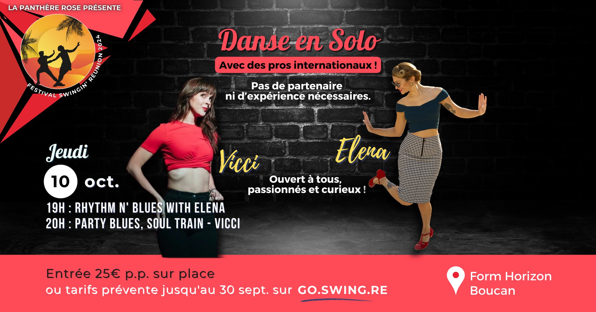 J3 ★ Danse SOLO avec des pros internationaux ! - Festival Swingin' Réunion '24