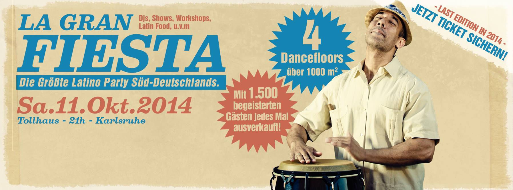 LA GRAN FIESTA - DIE GRÖSSTE LATINO PARTY SÜD DEUTSCHLANDS - 11.OKT.2014