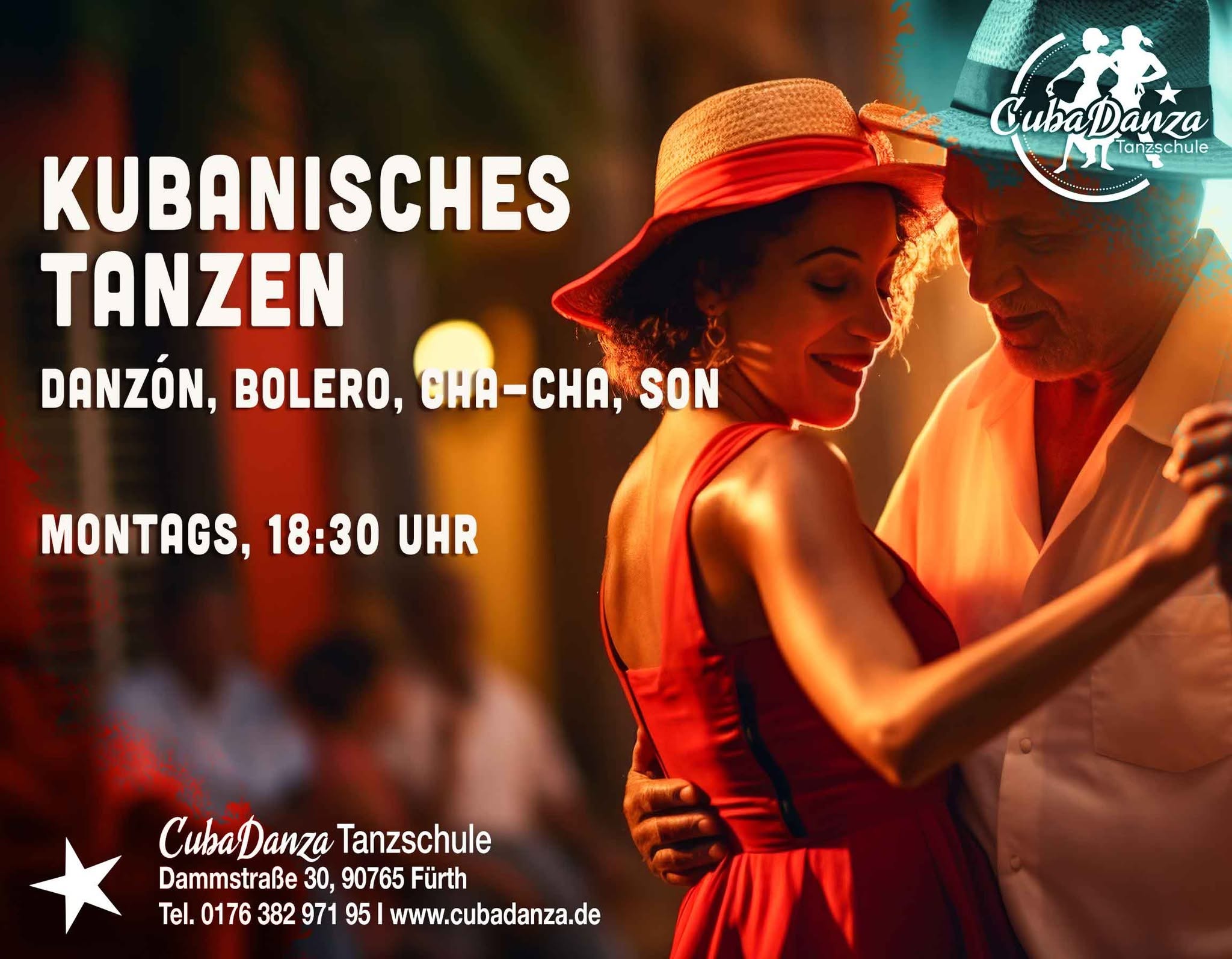 Kubanisches Tanzen: Danzón, Bolero, Cha-cha, Son