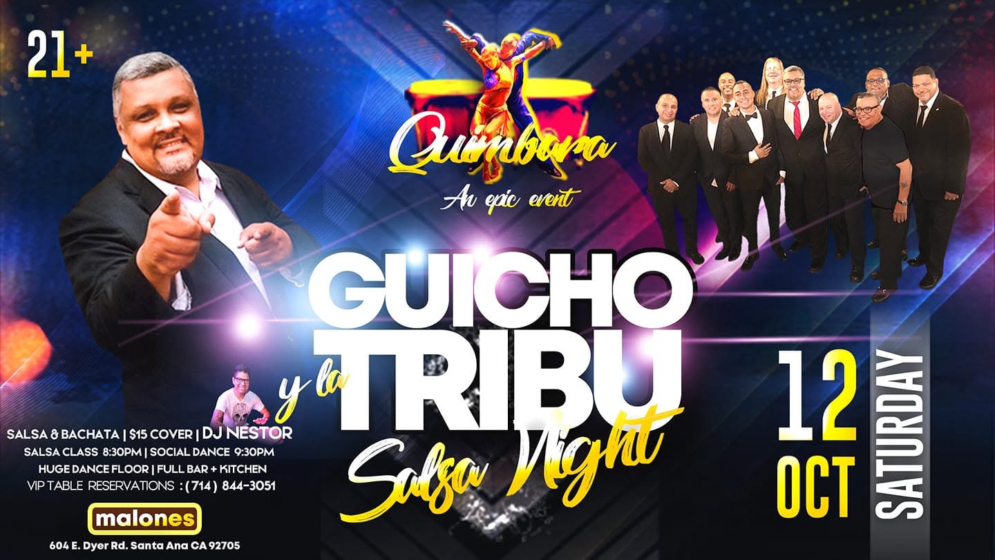 Quimbara "Guicho Y La Tribu" Salsa Bachata Night