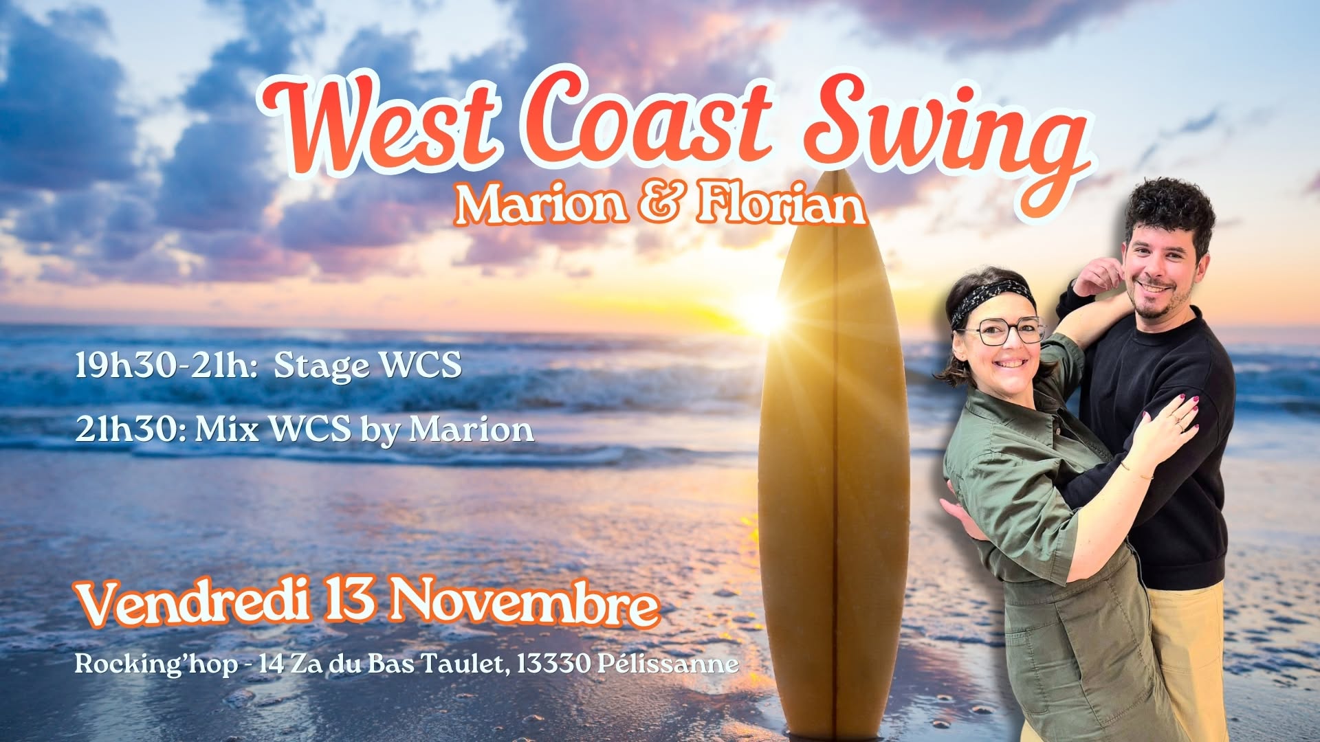 Soirée West Coast Swing + Stage vendredi 13 novembre