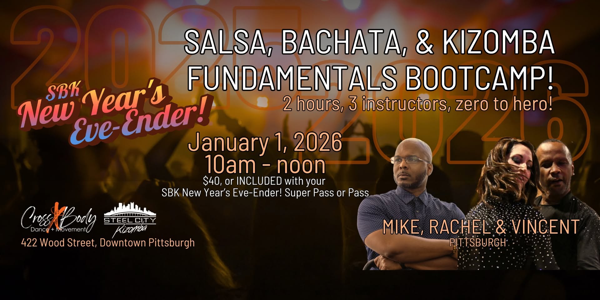 Salsa, Bachata, & Kizomba Fundamentals Bootcamp