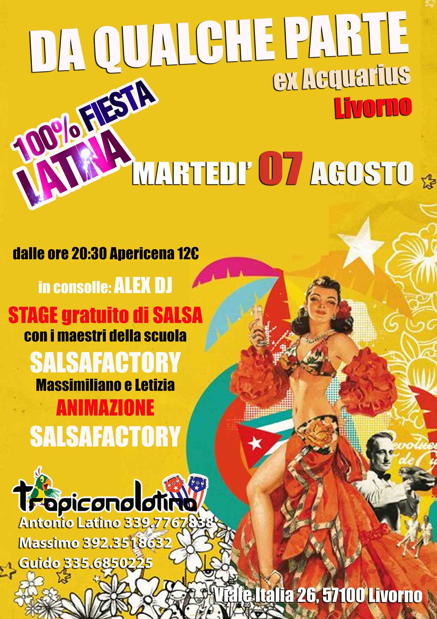 Il Martedì Latino "Da Qualche Parte" ex Acquarius Livorno