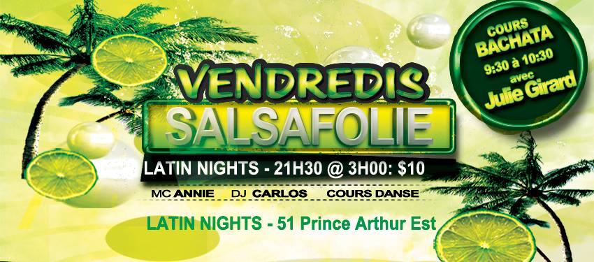 Vendredis Salsafolie au Latin Nights