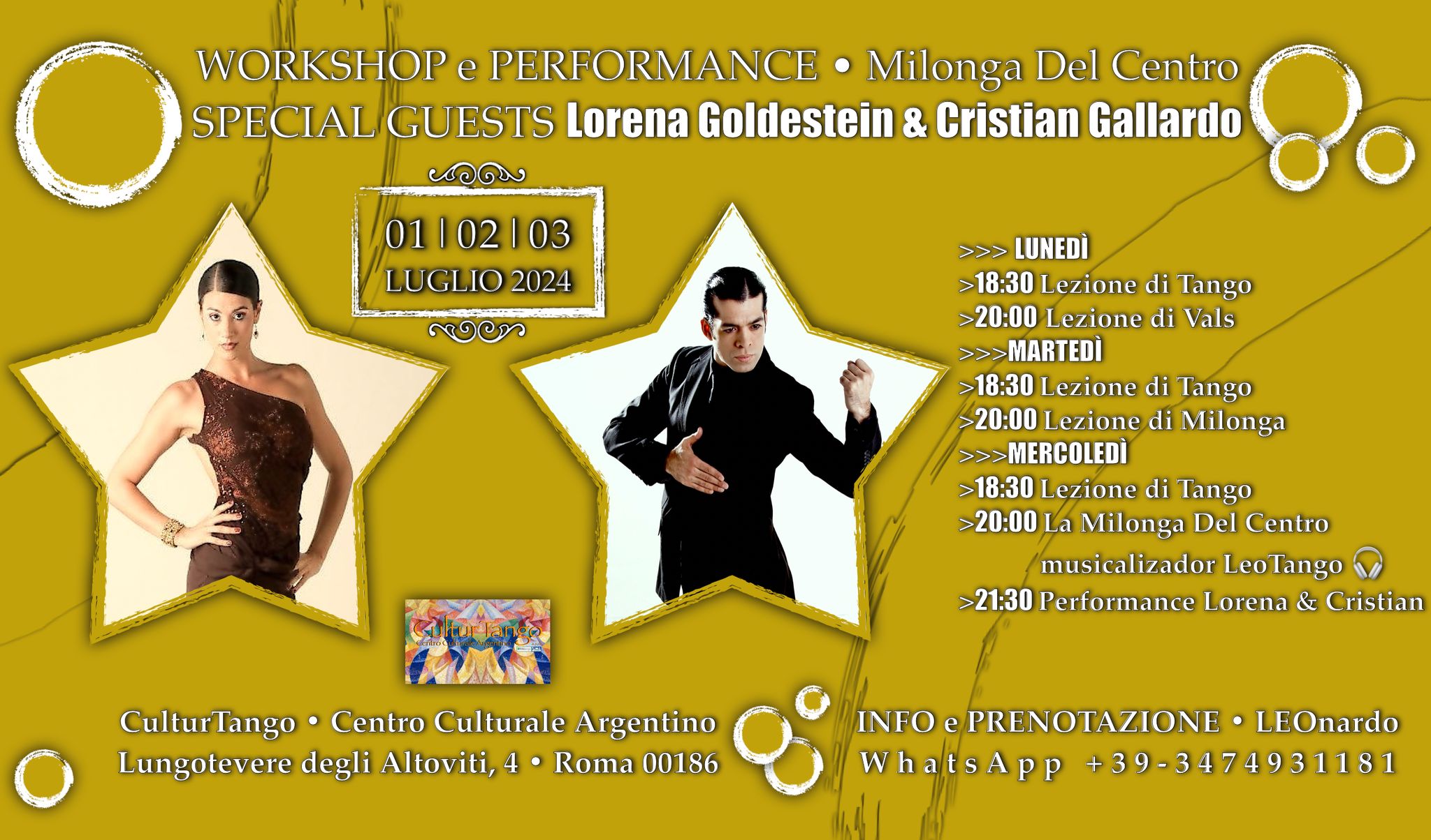 WORKSHOP PreState con SPECIAL GUESTS ★ Lorena Goldestein e Cristian Gallardo