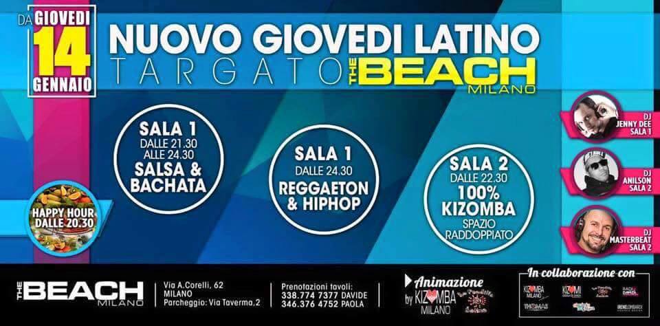 NUOVO GIOVEDI' LATINO ♥ THE BEACH