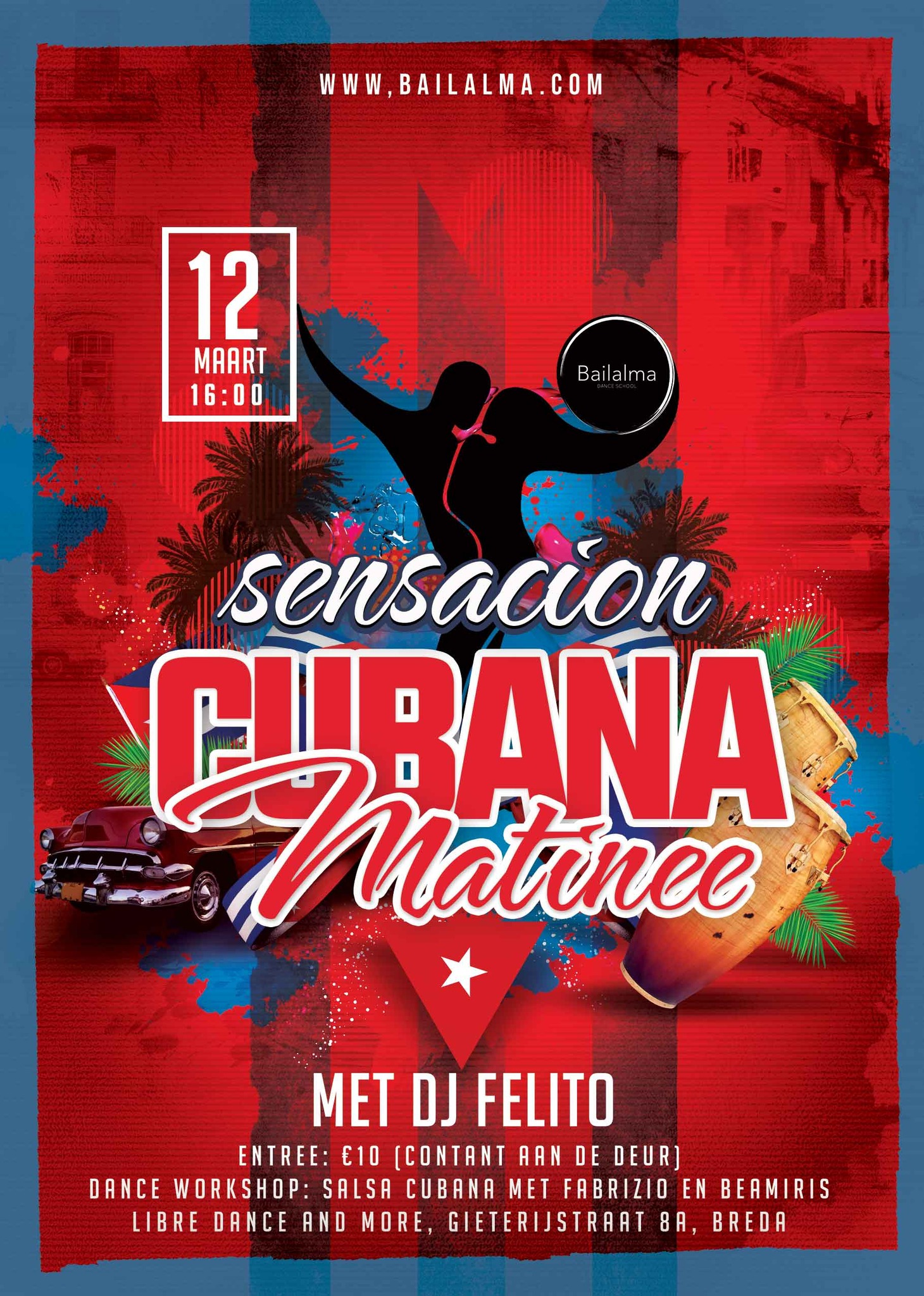 Sensación Cubana Cubaanse Salsa Matinee 12 maart 2023