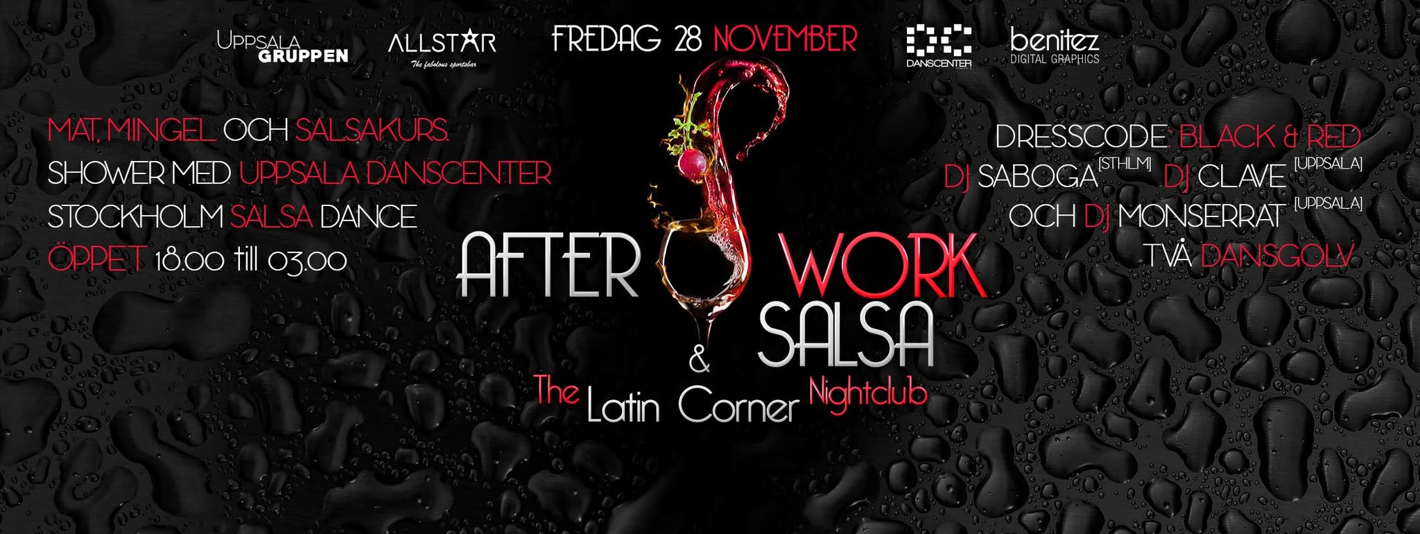 After Work Salsa & The Latin Corner Nightclub -Fredag 28 nov- DRESSCODE: BLACK & RED