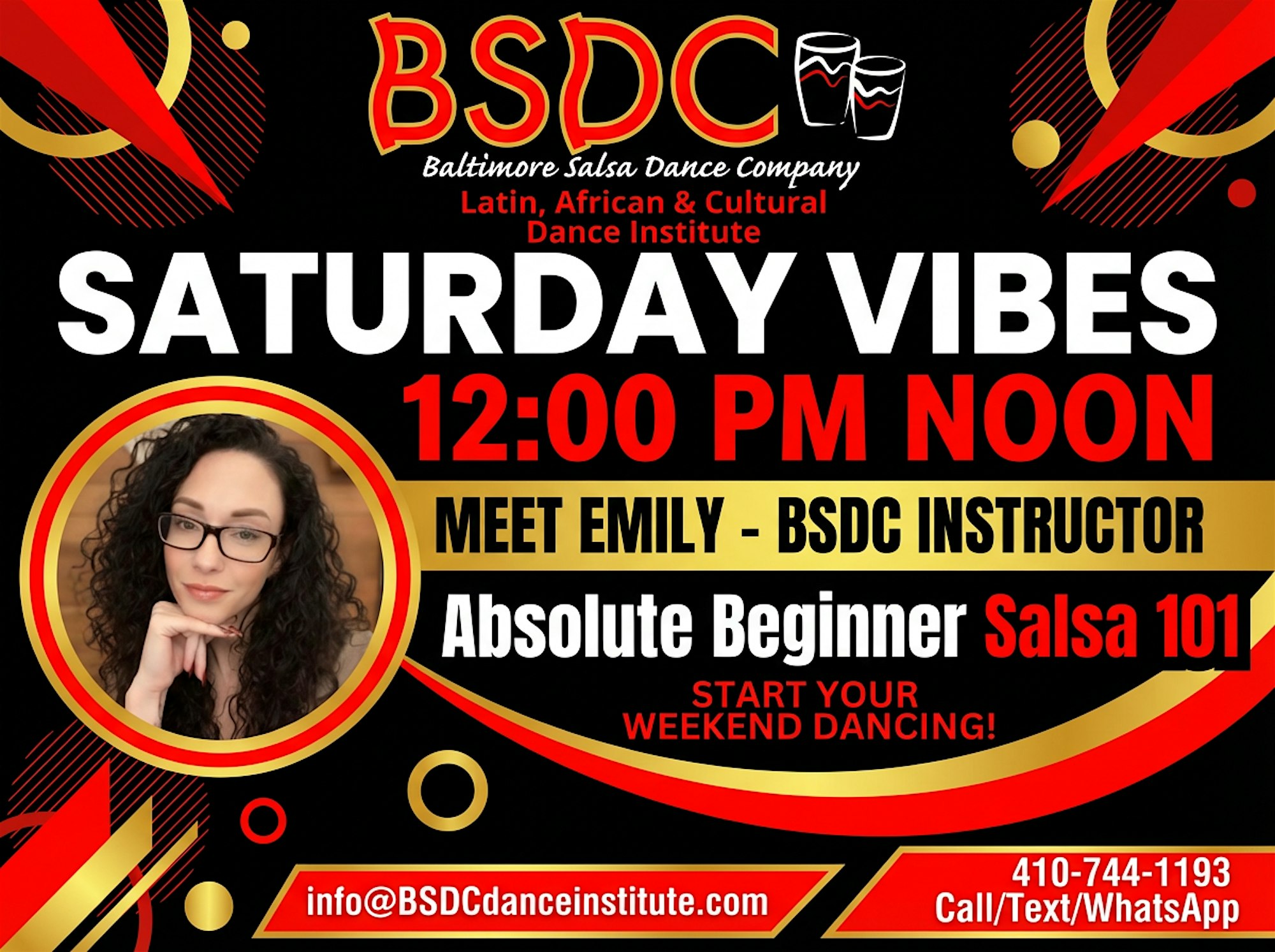 Salsa Classes for Absolute Beginners! Saturdays at 12pm!