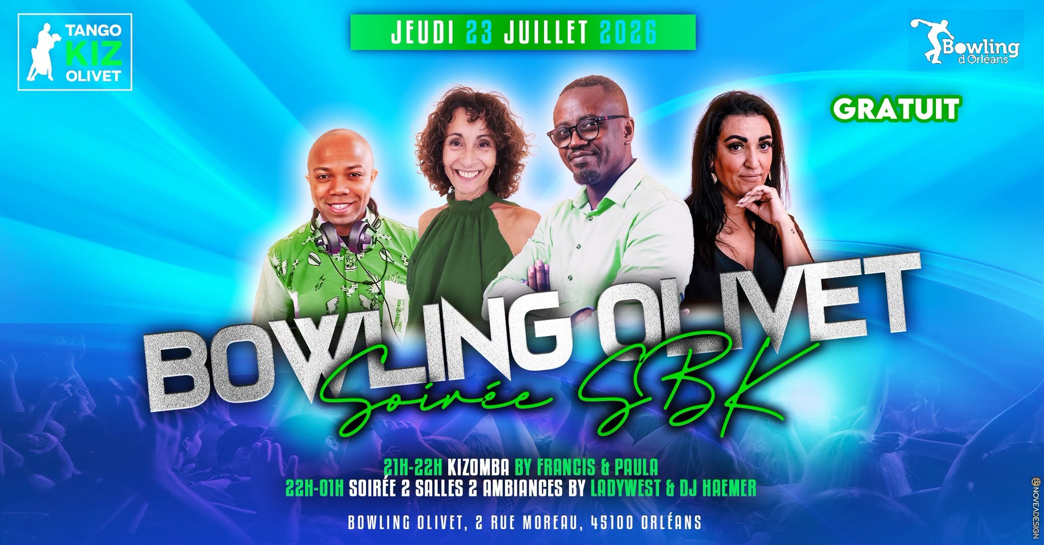 COURS ET SOIRÉES SBK AU BOWLING D’OLIVET