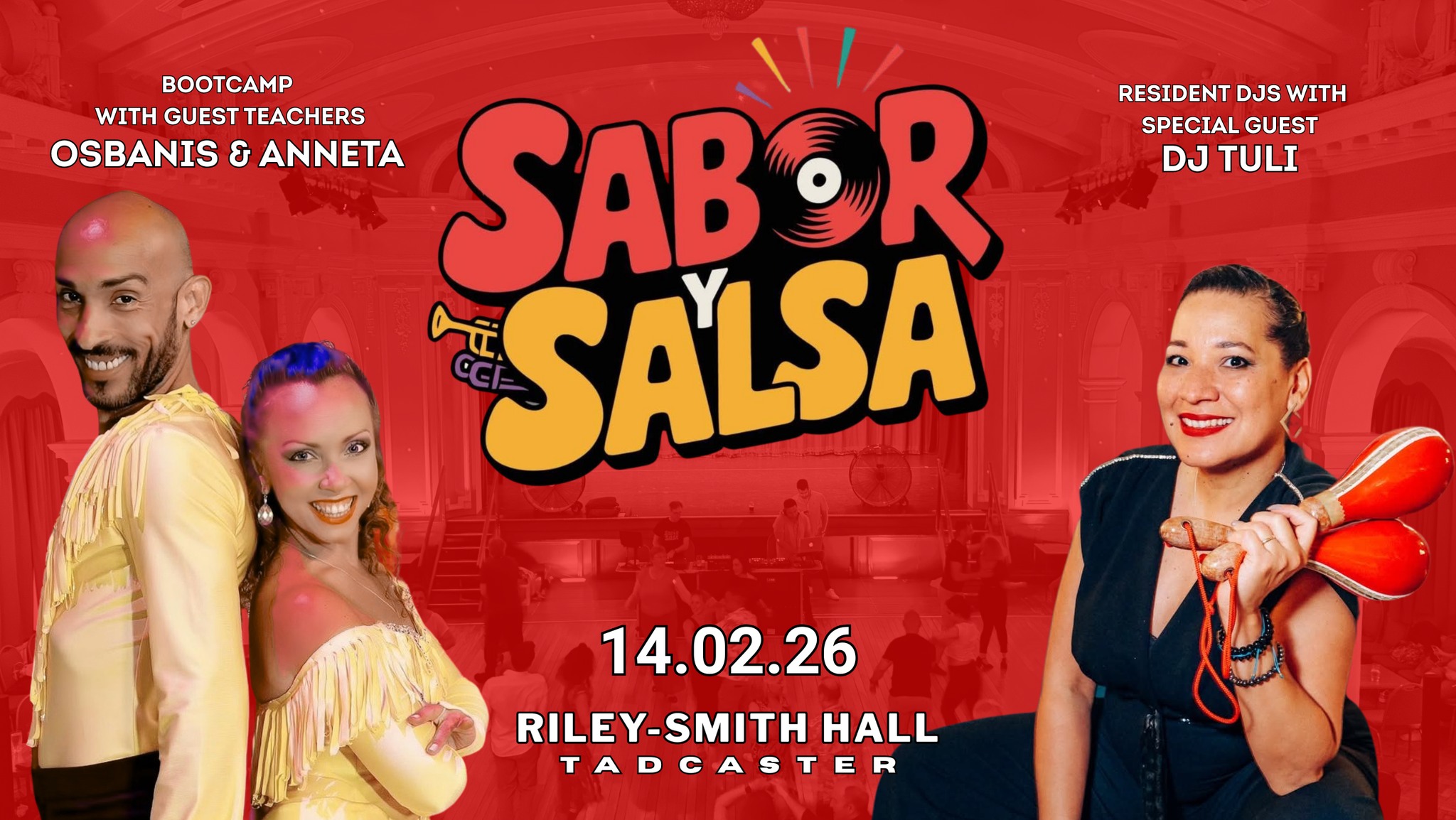 Sabor y Salsa at Riley Smith Hall with Special Guests Osbanis & Anneta - February Monthly Party