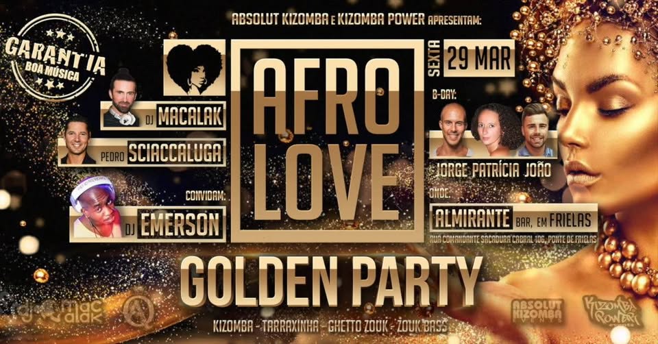 AFROLOVE GOLDEN PARTY - SEX.29 Mar - no Almirante
