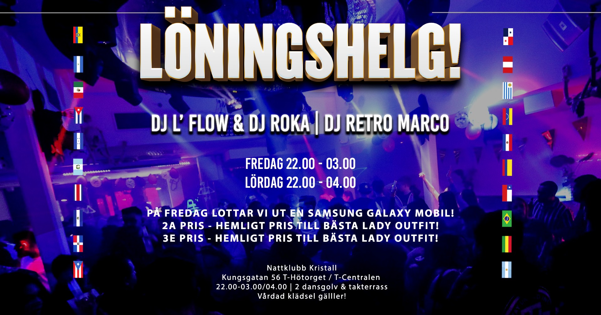 Löningshelgen på Kristall Fri entre till 23.00 - Öppet till 04.00!