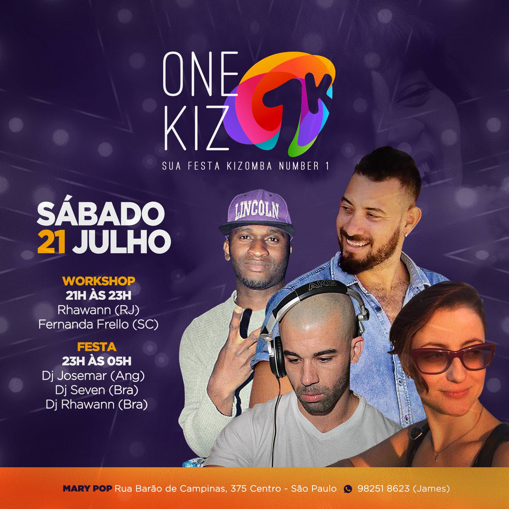 One Kiz Sáb. 21 07 - (Festa + Workshop)