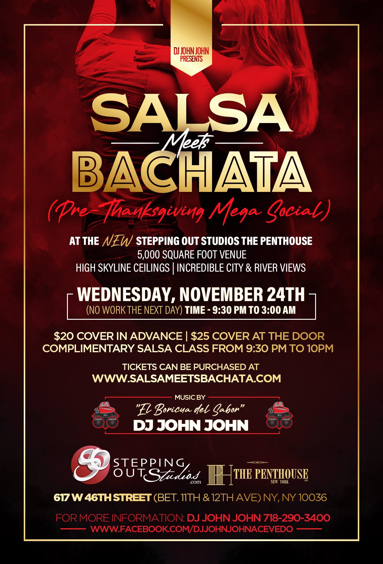 Salsa Meets Bachata Pre-Thanksgiving Mega Social