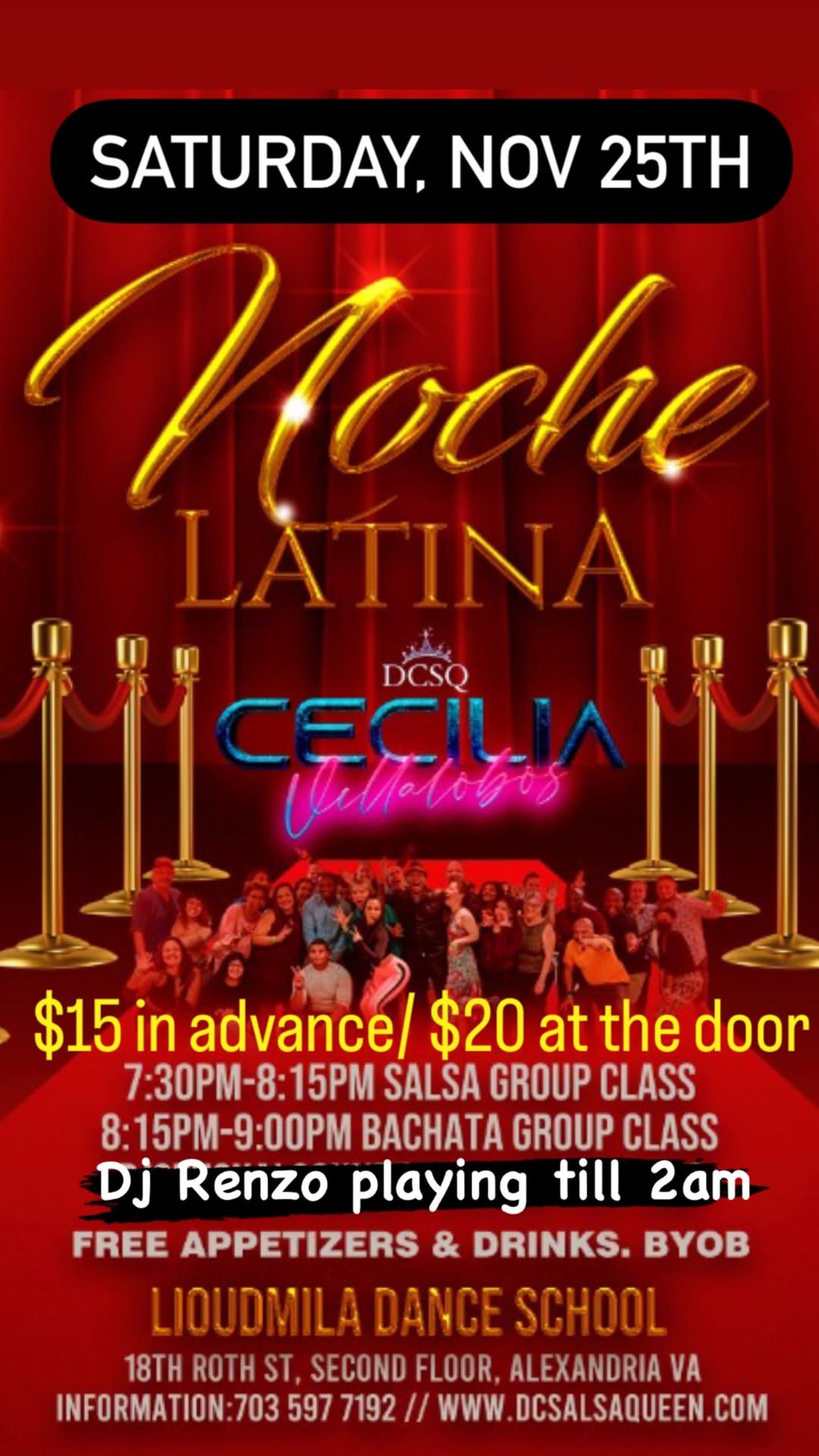 Noche Latina Social on Saturday, Nov 25th