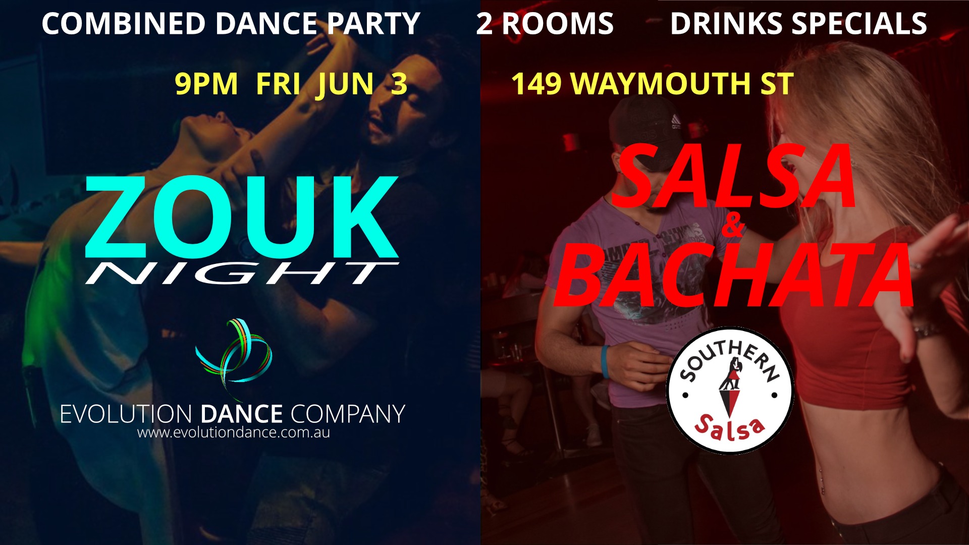 Zouk v. Salsa & Bachata - Combined Dance Party