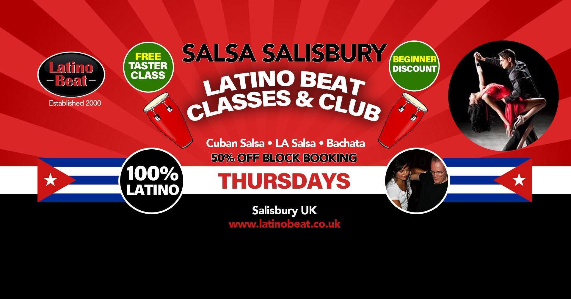 Latino Beat SALSA SALISBURY Classes & Club LAUNCH Thu 10 Sept