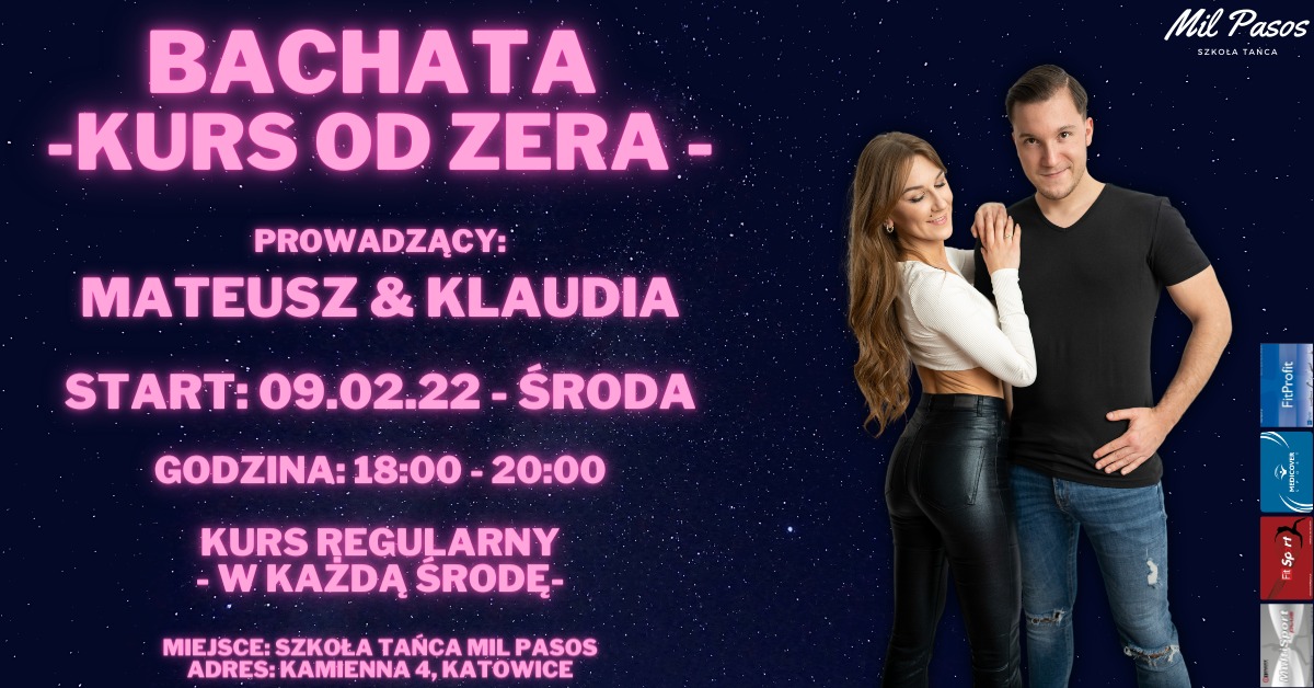 Bachata w parach - od zera z Mateuszem i Klaudią! ŚRODY!
