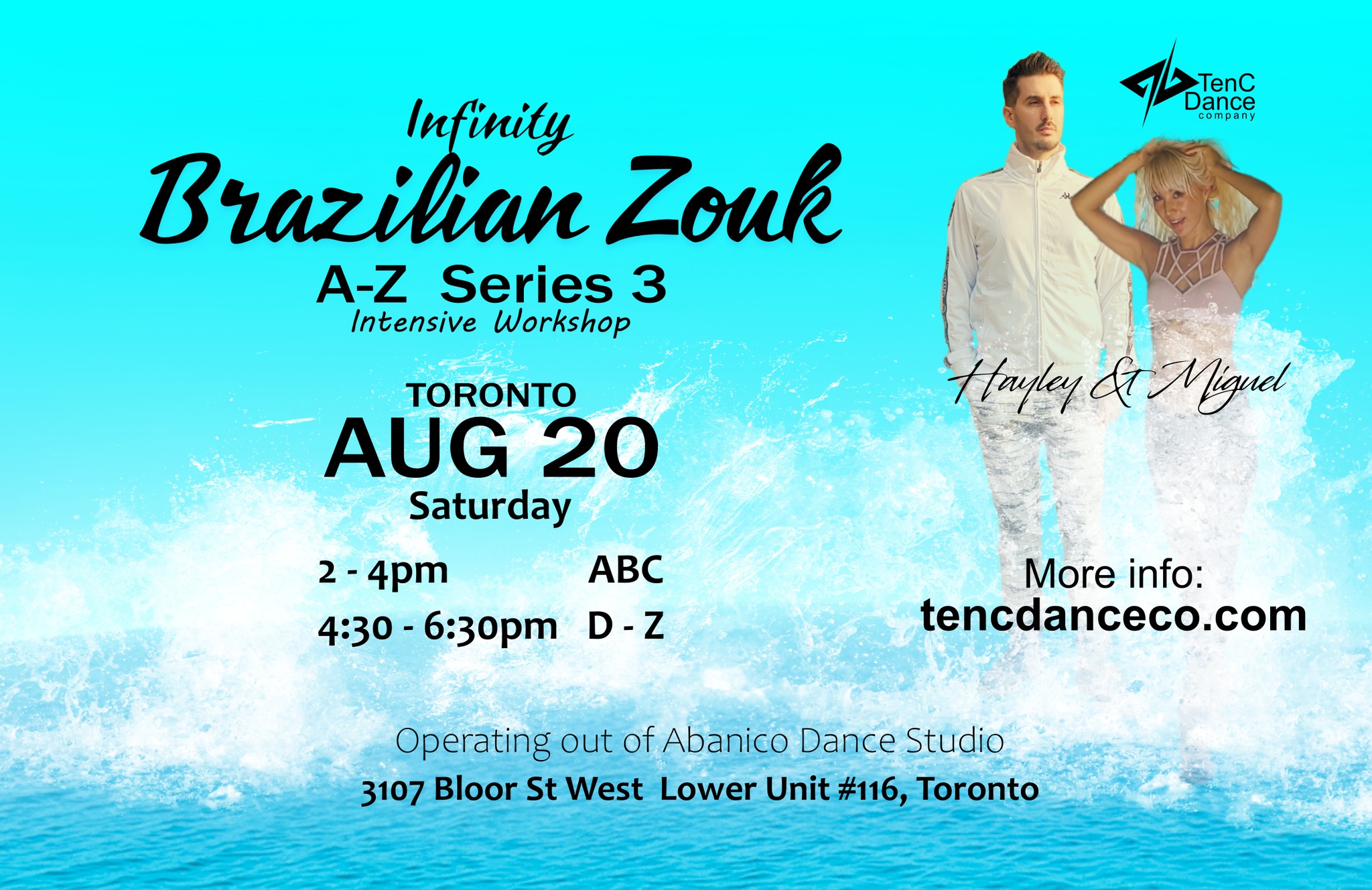 Brazilian Zouk Workshops A-Z Series 3 with Hayley & Miguel