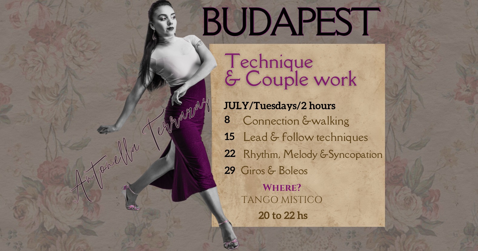 July Classes with Antonella Terrazas