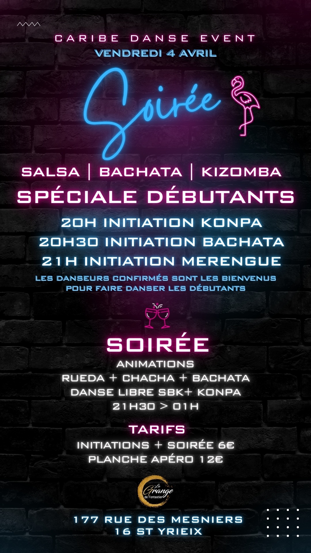 Soirée Bachata Salsa Kizomba « spéciale débutants »