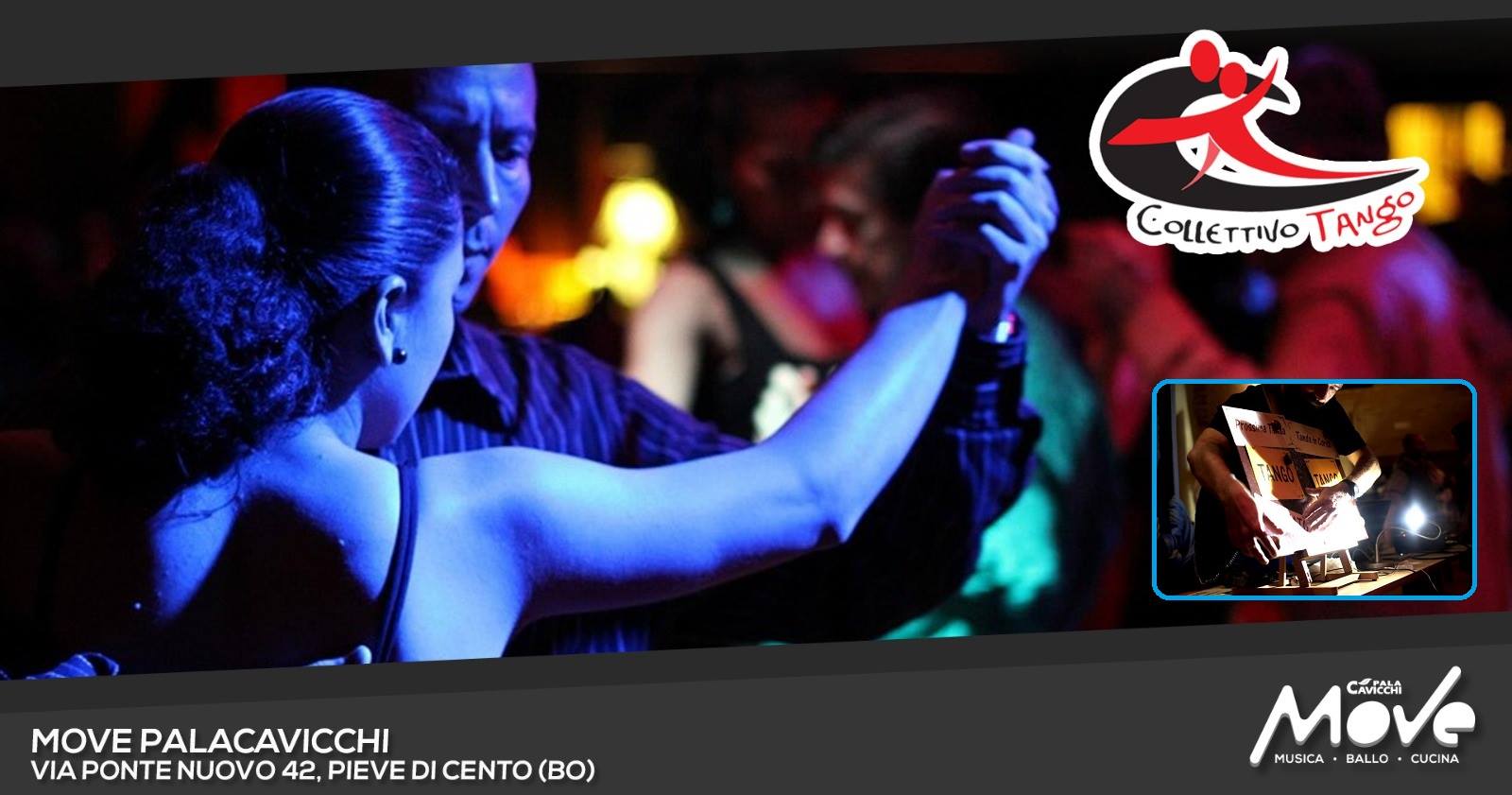Milonga Tango Move dj Chamaco - Stage in preserata -Buffet