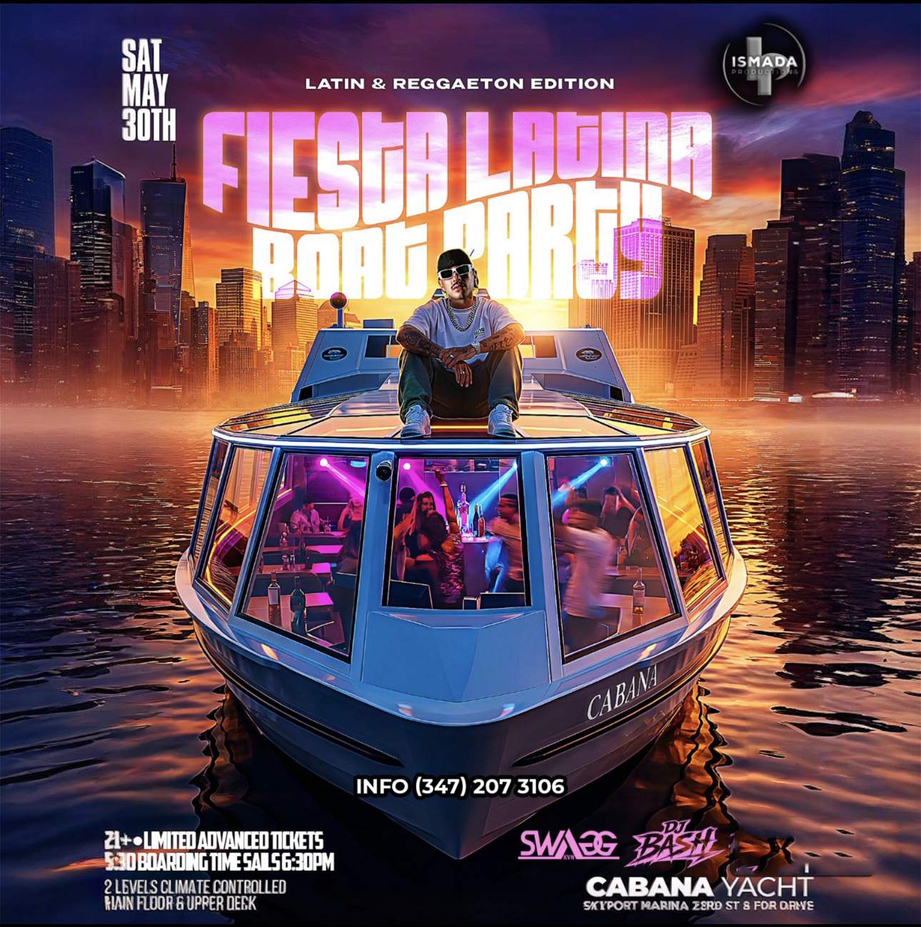 Fiesta Latina Boat Party NYC Latin & Reggaeton Sunset Cruise