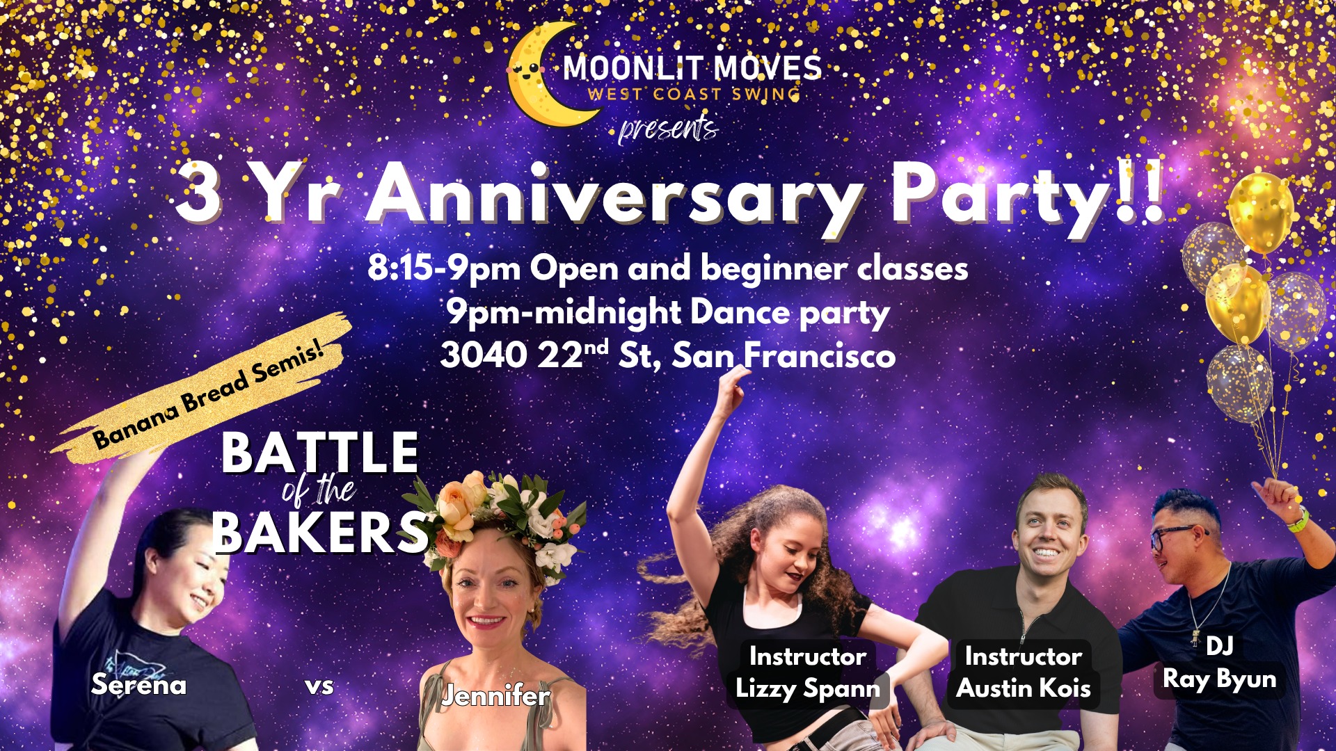 Moonlit Moves WCS! 3rd Anniversary ft. Lizzy Spann, Austin Kois, DJ Ray Byun ๐๐Semis๐ฅ