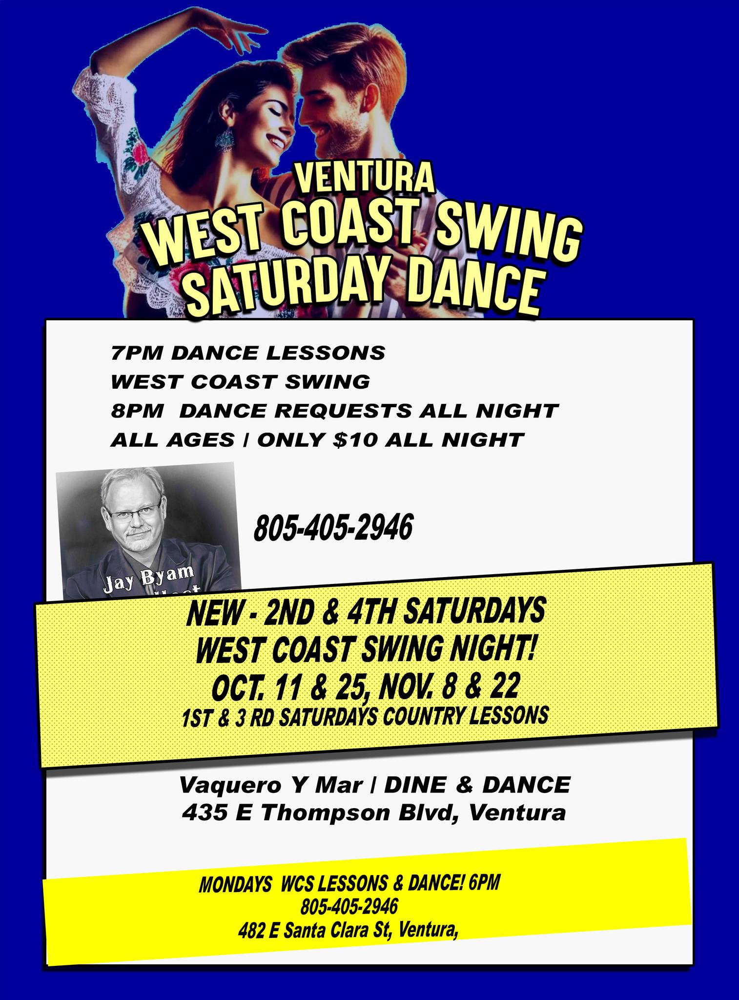 VENTURA West Coast Swing 2ND & 4TH SATURDAY DANCE